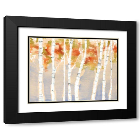 Swaying Birches II Black Modern Wood Framed Art Print with Double Matting by Goldberger, Jennifer