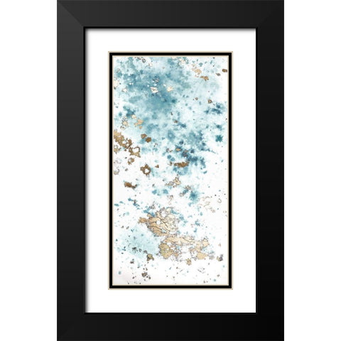 Blue Nebula I Black Modern Wood Framed Art Print with Double Matting by Vess, June Erica