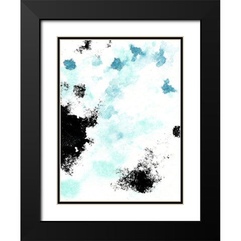 Blue Nebula II Black Modern Wood Framed Art Print with Double Matting by Vess, June Erica