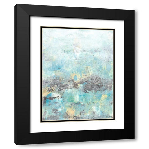 Cerulean Reflections I Black Modern Wood Framed Art Print with Double Matting by McCavitt, Naomi