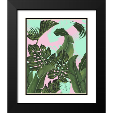 Neon Jungle I Black Modern Wood Framed Art Print with Double Matting by McCavitt, Naomi