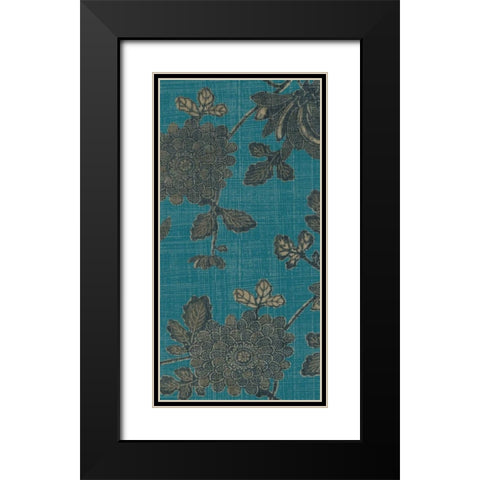 Chrysanthemum Panel I Black Modern Wood Framed Art Print with Double Matting by Zarris, Chariklia