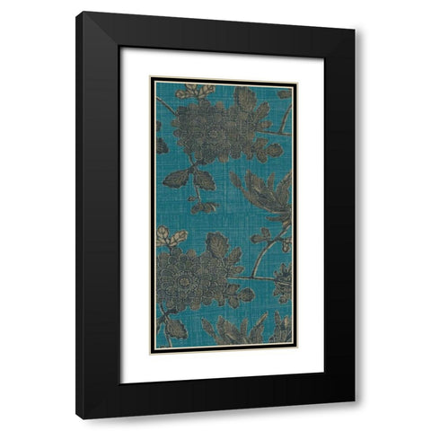 Chrysanthemum Panel II Black Modern Wood Framed Art Print with Double Matting by Zarris, Chariklia