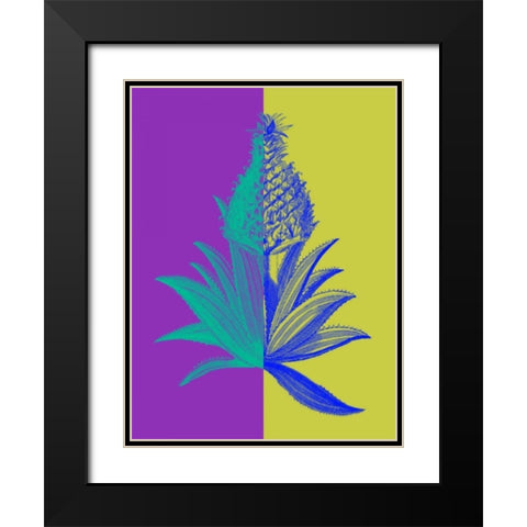Pineapple Mix II Black Modern Wood Framed Art Print with Double Matting by Fagalde, Jarman