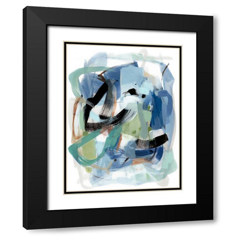 Fall I Black Modern Wood Framed Art Print with Double Matting by Long, Christina