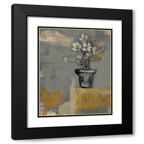 Floral Salon I Black Modern Wood Framed Art Print with Double Matting by Goldberger, Jennifer