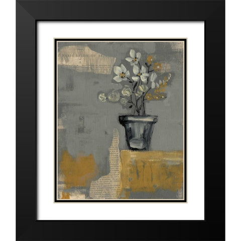 Floral Salon I Black Modern Wood Framed Art Print with Double Matting by Goldberger, Jennifer