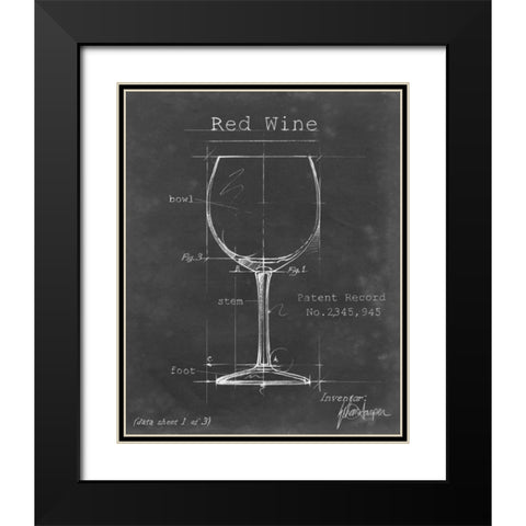 Barware Blueprint III Black Modern Wood Framed Art Print with Double Matting by Harper, Ethan