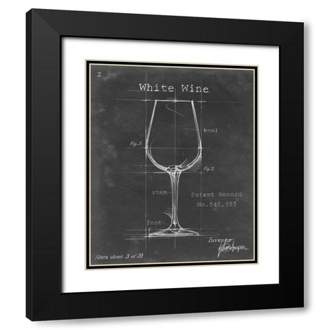 Barware Blueprint IV Black Modern Wood Framed Art Print with Double Matting by Harper, Ethan