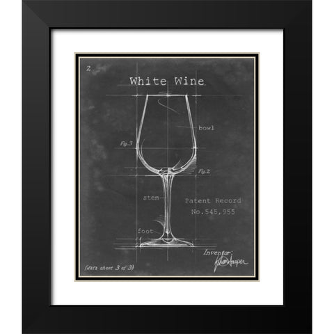 Barware Blueprint IV Black Modern Wood Framed Art Print with Double Matting by Harper, Ethan