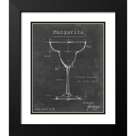 Barware Blueprint VI Black Modern Wood Framed Art Print with Double Matting by Harper, Ethan
