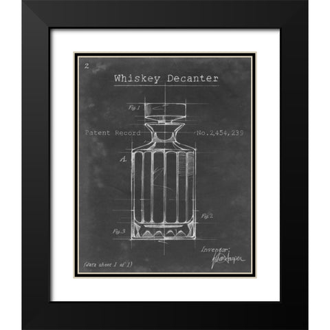 Barware Blueprint VII Black Modern Wood Framed Art Print with Double Matting by Harper, Ethan