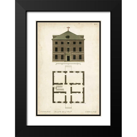 Design for a Building III Black Modern Wood Framed Art Print with Double Matting by Addison, J.