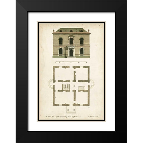 Design for a Building IV Black Modern Wood Framed Art Print with Double Matting by Addison, J.
