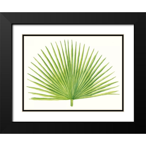 Tropical Breeze Leaves III Black Modern Wood Framed Art Print with Double Matting by McCavitt, Naomi