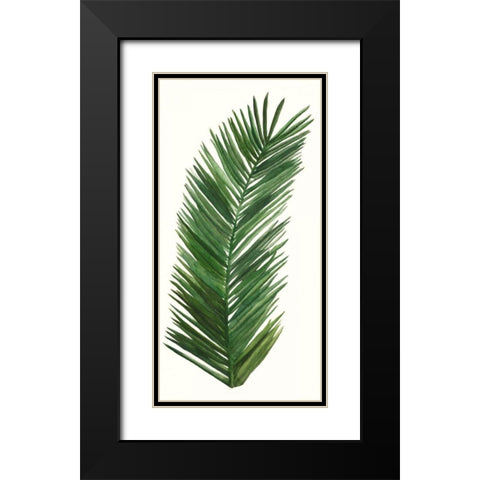 Tropical Breeze Leaves V Black Modern Wood Framed Art Print with Double Matting by McCavitt, Naomi