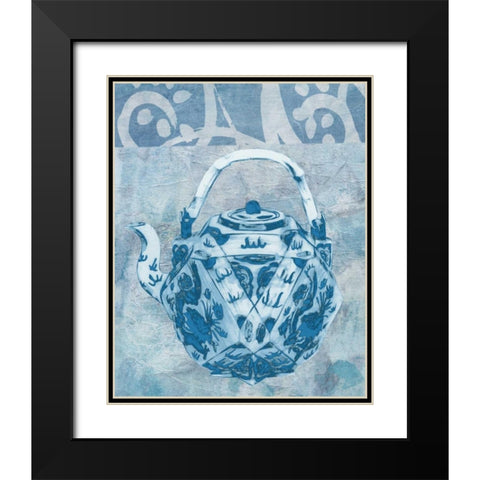 Chinese Teapot  I Black Modern Wood Framed Art Print with Double Matting by McCavitt, Naomi