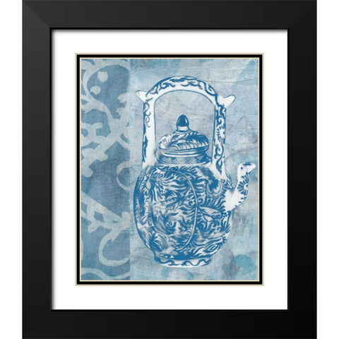 Chinese Teapot  II Black Modern Wood Framed Art Print with Double Matting by McCavitt, Naomi