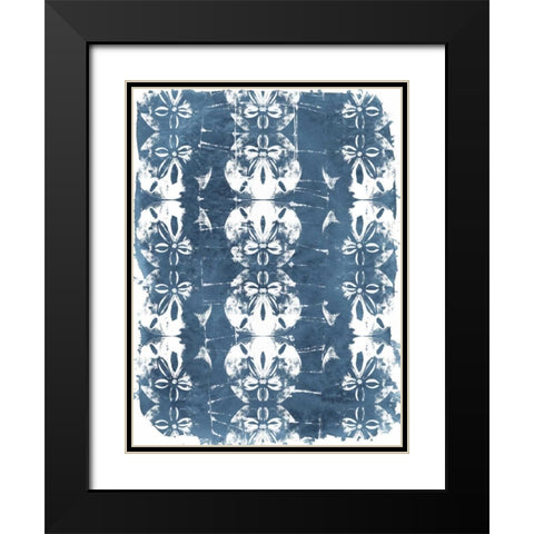 Batik Shell Patterns I Black Modern Wood Framed Art Print with Double Matting by Vess, June Erica