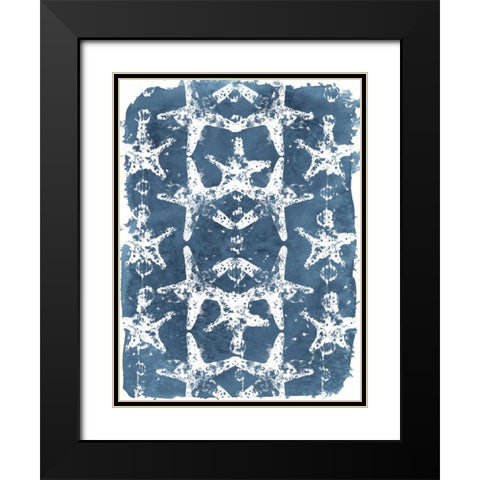 Batik Shell Patterns II Black Modern Wood Framed Art Print with Double Matting by Vess, June Erica