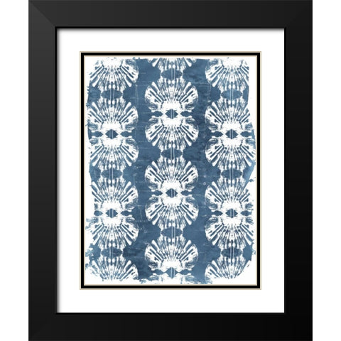 Batik Shell Patterns III Black Modern Wood Framed Art Print with Double Matting by Vess, June Erica