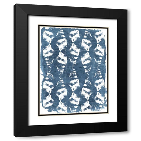Batik Shell Patterns IV Black Modern Wood Framed Art Print with Double Matting by Vess, June Erica