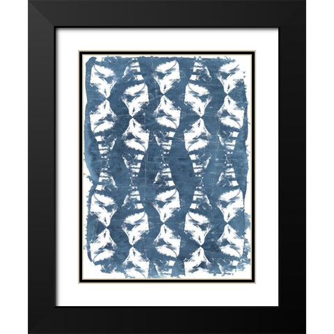 Batik Shell Patterns IV Black Modern Wood Framed Art Print with Double Matting by Vess, June Erica
