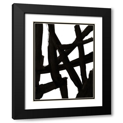 Jagged I Black Modern Wood Framed Art Print with Double Matting by McKenzie, Steve