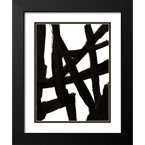 Jagged I Black Modern Wood Framed Art Print with Double Matting by McKenzie, Steve