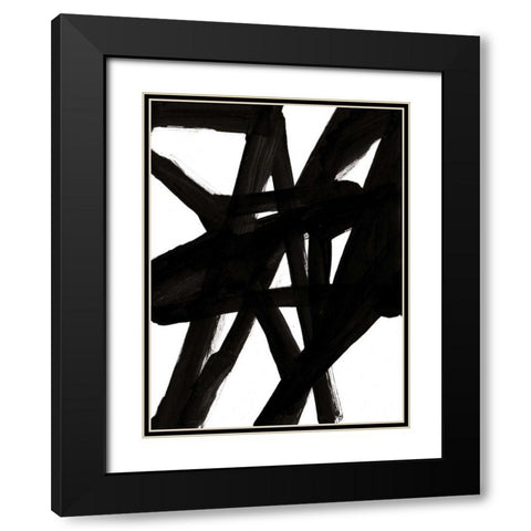 Jagged II Black Modern Wood Framed Art Print with Double Matting by McKenzie, Steve
