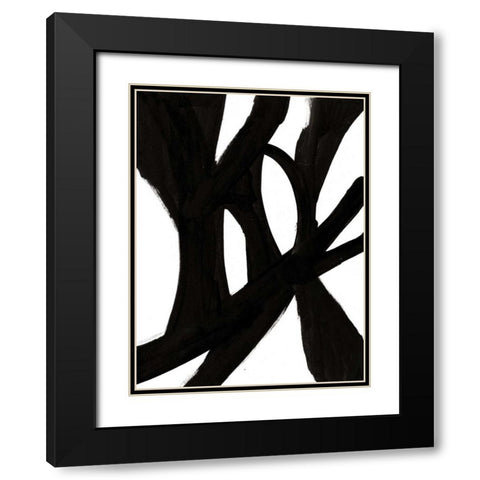 Jagged IV Black Modern Wood Framed Art Print with Double Matting by McKenzie, Steve