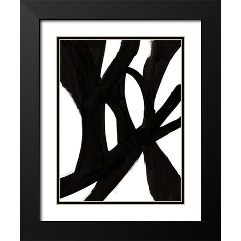 Jagged IV Black Modern Wood Framed Art Print with Double Matting by McKenzie, Steve