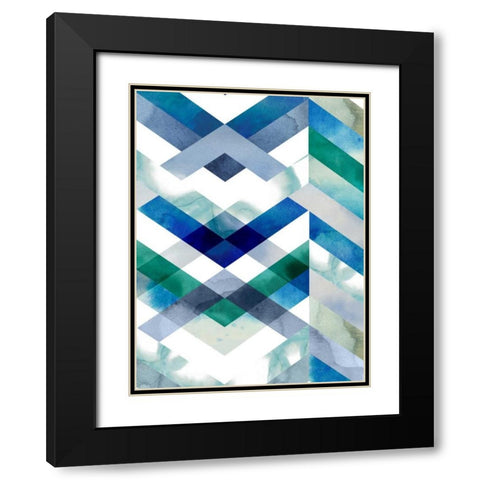 Crystal Chevron II Black Modern Wood Framed Art Print with Double Matting by Popp, Grace