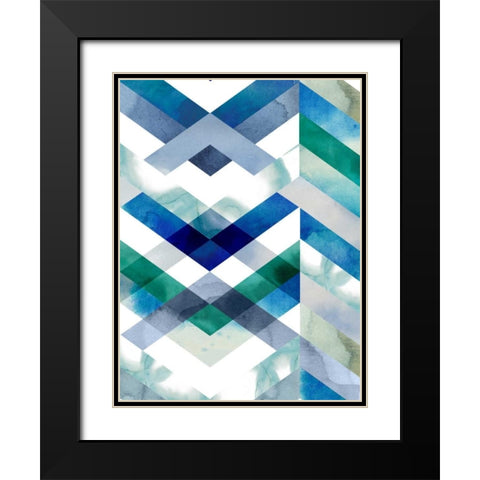 Crystal Chevron II Black Modern Wood Framed Art Print with Double Matting by Popp, Grace