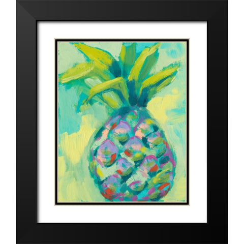 Vibrant Pineapple I Black Modern Wood Framed Art Print with Double Matting by Goldberger, Jennifer