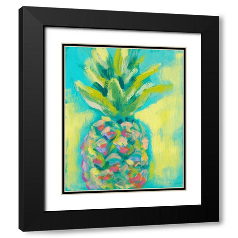 Vibrant Pineapple II Black Modern Wood Framed Art Print with Double Matting by Goldberger, Jennifer