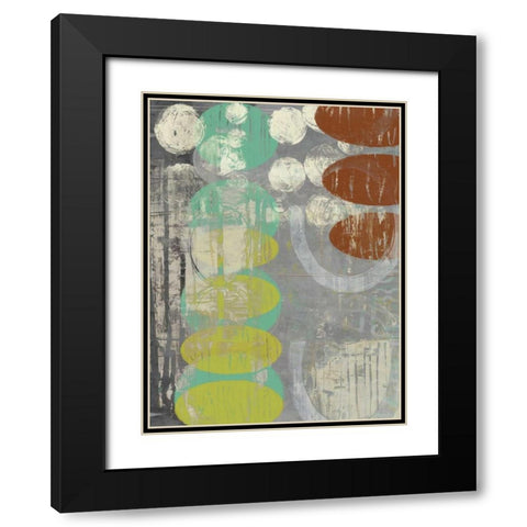 Circles Circle I Black Modern Wood Framed Art Print with Double Matting by Goldberger, Jennifer