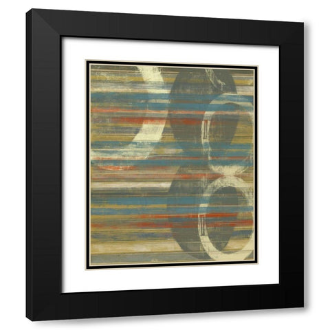 Textured Orbs I Black Modern Wood Framed Art Print with Double Matting by Goldberger, Jennifer