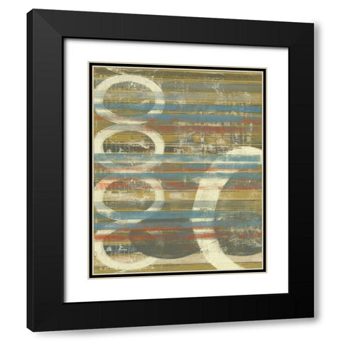 Textured Orbs II Black Modern Wood Framed Art Print with Double Matting by Goldberger, Jennifer