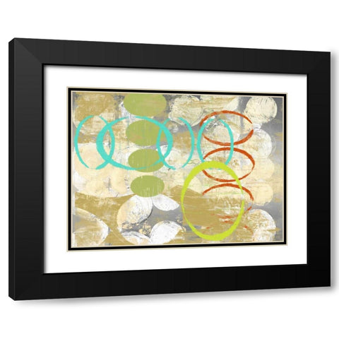 Oculus Orbs II Black Modern Wood Framed Art Print with Double Matting by Goldberger, Jennifer