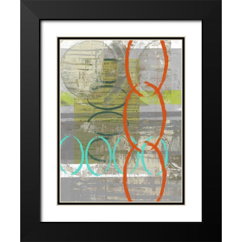 Linking  I Black Modern Wood Framed Art Print with Double Matting by Goldberger, Jennifer