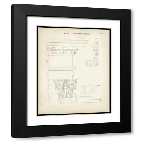 Greek and Roman Architecture IV Black Modern Wood Framed Art Print with Double Matting by Kelly, Thomas