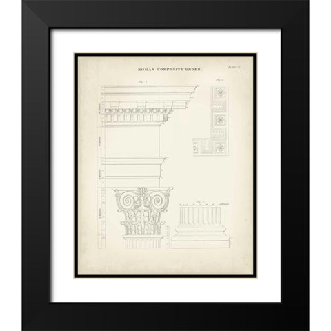 Greek and Roman Architecture IV Black Modern Wood Framed Art Print with Double Matting by Kelly, Thomas