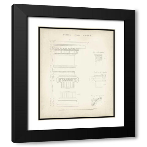 Greek and Roman Architecture V Black Modern Wood Framed Art Print with Double Matting by Kelly, Thomas