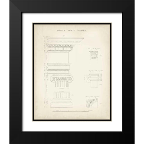 Greek and Roman Architecture V Black Modern Wood Framed Art Print with Double Matting by Kelly, Thomas
