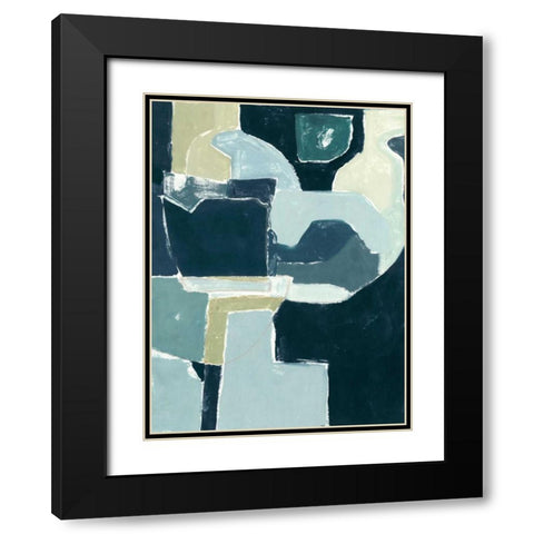 Blue Note I Black Modern Wood Framed Art Print with Double Matting by Delamater, Rob