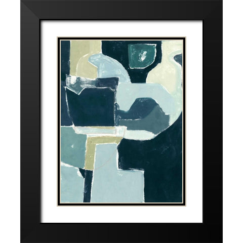 Blue Note I Black Modern Wood Framed Art Print with Double Matting by Delamater, Rob