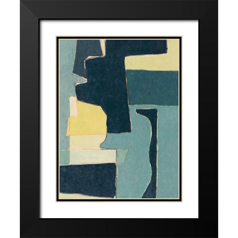 Blue Note II Black Modern Wood Framed Art Print with Double Matting by Delamater, Rob