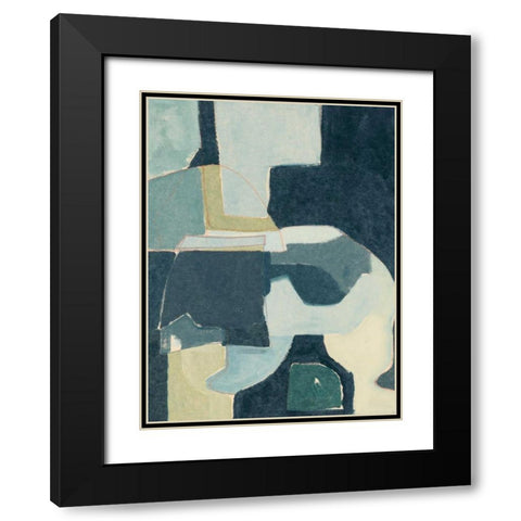 Blue Note III Black Modern Wood Framed Art Print with Double Matting by Delamater, Rob