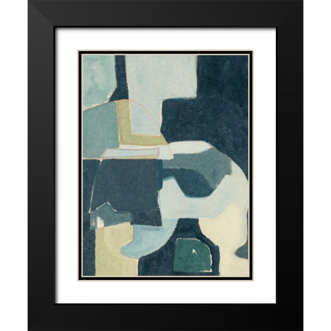Blue Note III Black Modern Wood Framed Art Print with Double Matting by Delamater, Rob